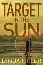 Picture of romance suspense novel by client Lynda Filler of Mexico, TARGET IN THE SUN on Amazon KDP